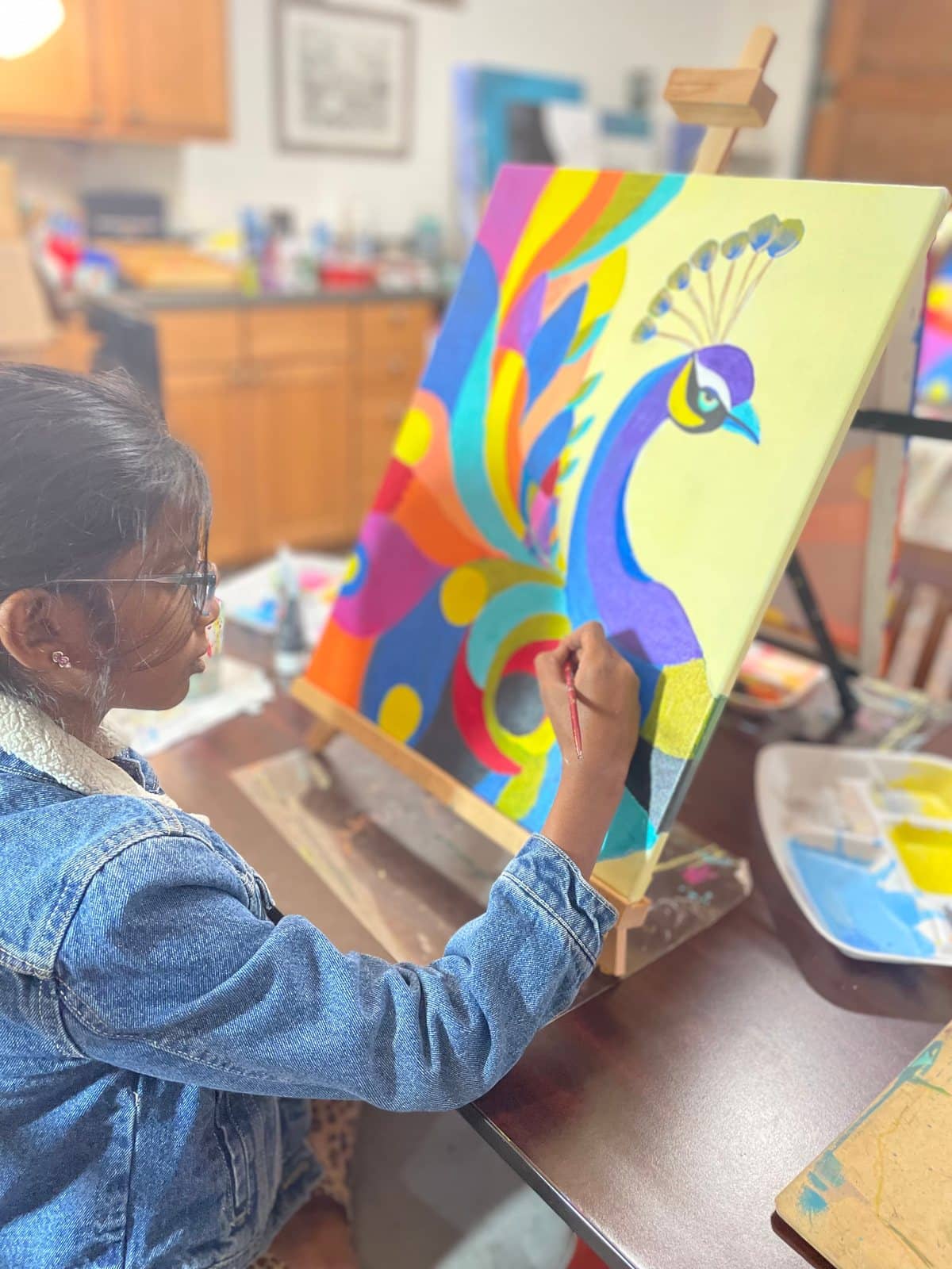 Student artwork and creative process at Imagination Arts.