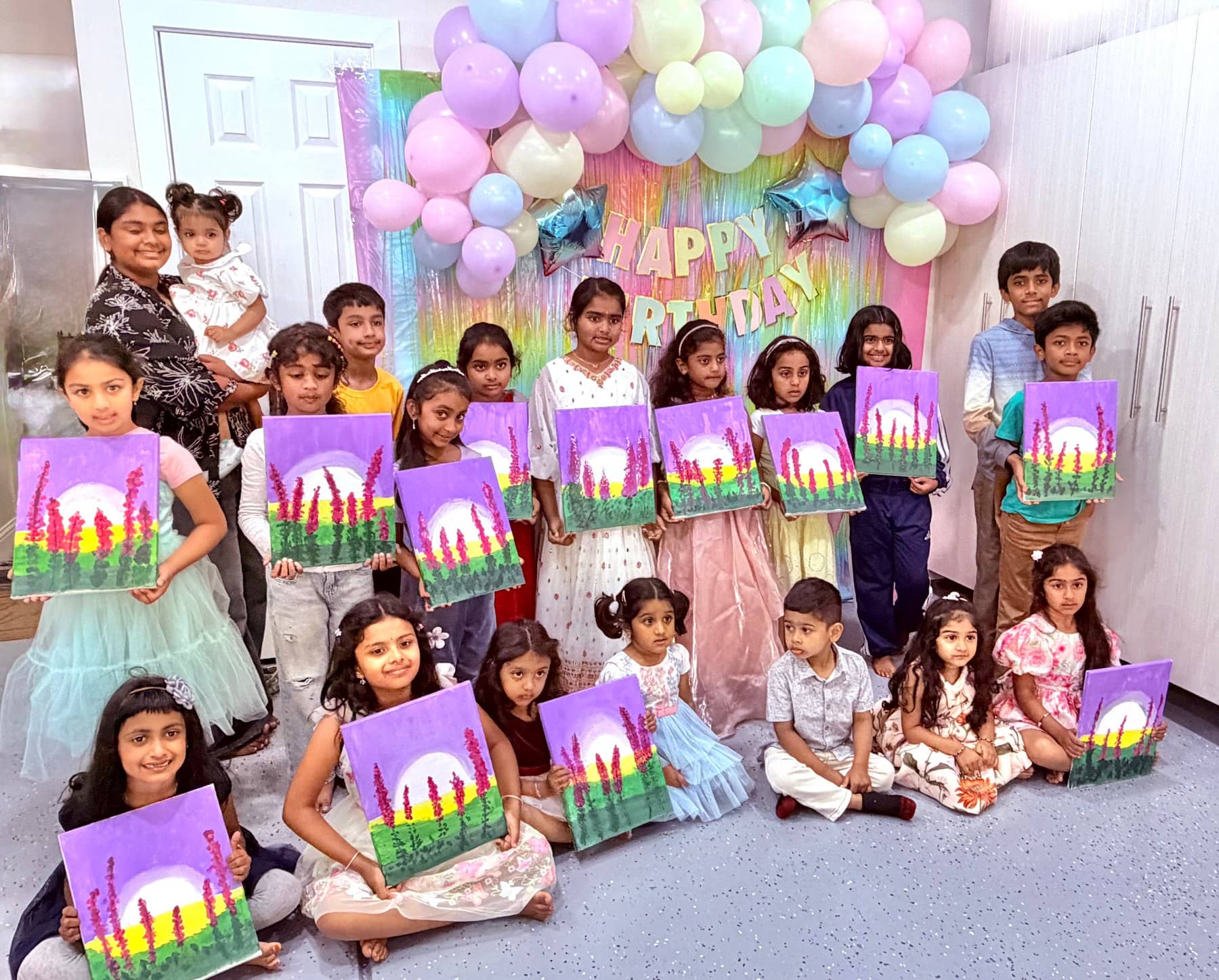 Student artwork and creative process at Imagination Arts.