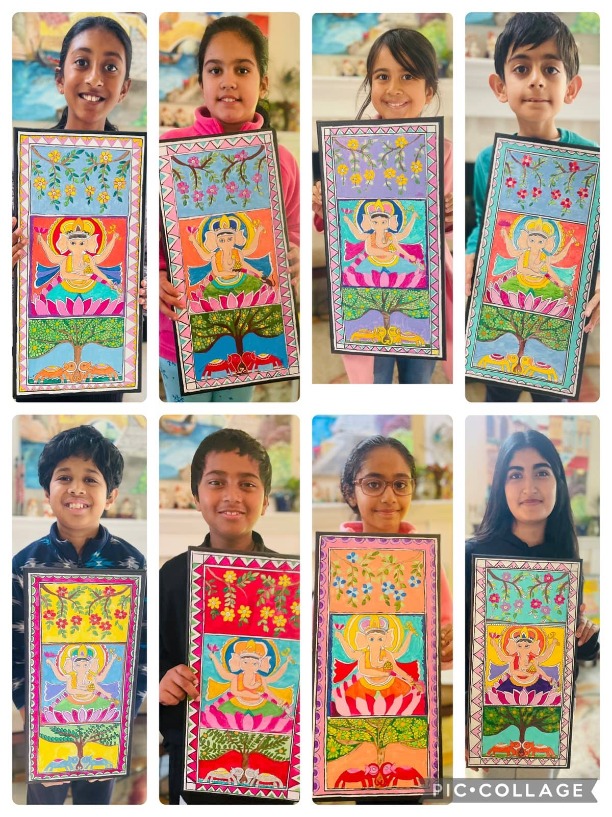 Student artwork and creative process at Imagination Arts.